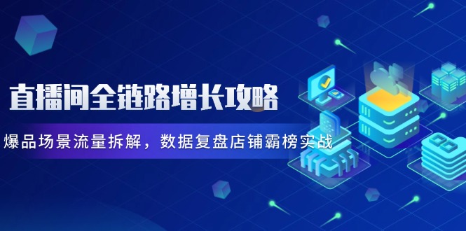 直播间全链路增长攻略，爆品场景流量拆解，数据复盘店铺霸榜实战-兔子副业网