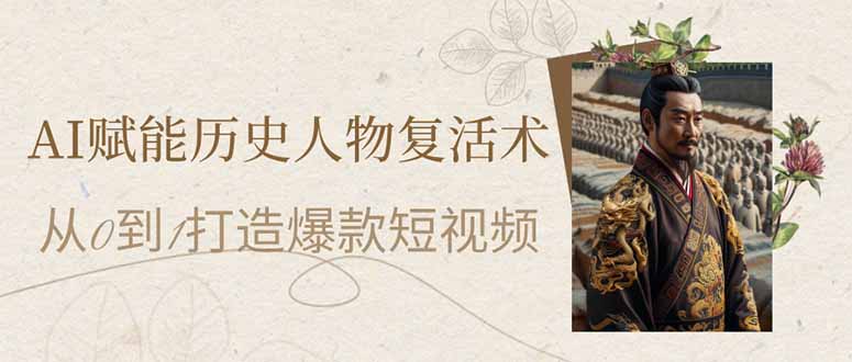 AI赋能历史人物复活术：从0到1打造爆款短视频-兔子副业网