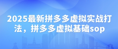 2025最新拼多多虚拟实战打法，拼多多虚拟基础sop-兔子副业网