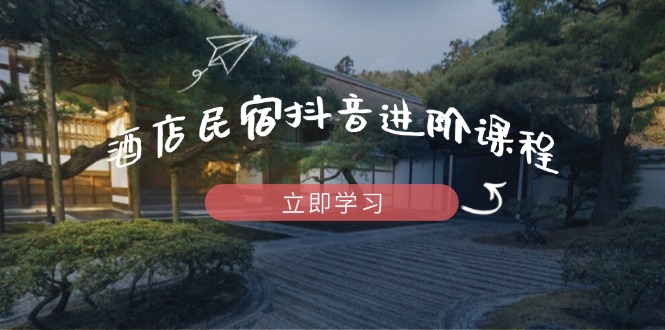酒店民宿抖音进阶课程，掌握流量渠道与推流逻辑，打造爆款内容-兔子副业网