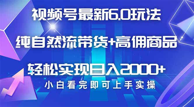 视频号带货最新6.0玩法，作品制作简单，当天起号，复制粘贴，轻松矩阵…-兔子副业网