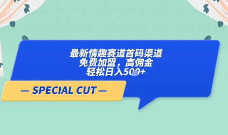 【轻云】最新情趣赛道首码渠道，免费加盟，高佣金，轻松日入5张+-兔子副业网