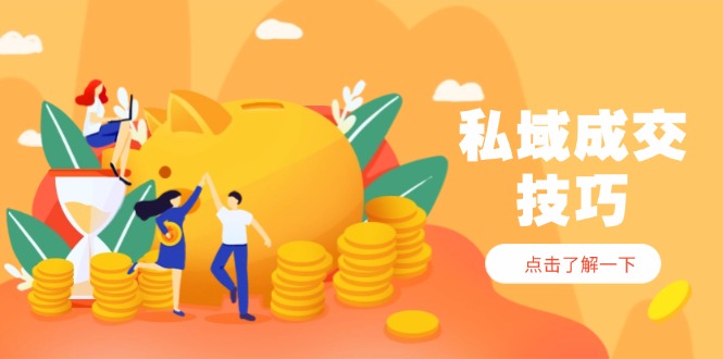 私域成交技巧，帮你从入门到精通，破解四大痛点，快速变现，轻松收钱-兔子副业网