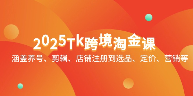 2025Tk跨境淘金课：涵盖养号、剪辑、店铺注册到选品、定价、营销等-兔子副业网