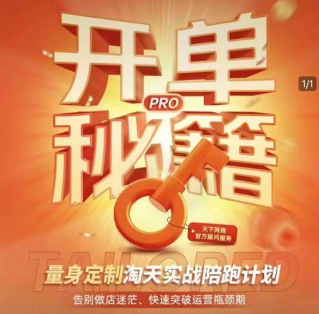淘宝开单秘籍PRO，量身定制淘天实战陪跑计划，告别做店迷茫、快速突破运营瓶颈期(更新)-兔子副业网