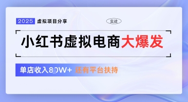 小红书虚拟电商项目，平台大力免费流量扶持，低门槛1拖3玩法-兔子副业网