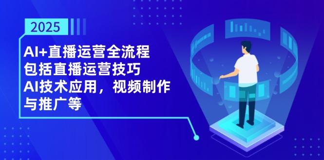 2025AI+直播运营全流程，包括直播运营技巧，AI技术应用，视频制作与推广等-兔子副业网
